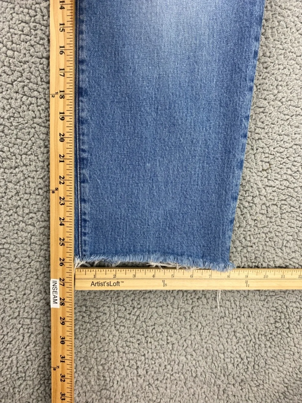 Madewell The Perfect Vintage Wide-leg Raw Hem Slouchy Crop Jean | Size: 28 - Picture 15 of 16